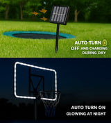 EXTREME NIGHTIME BUNDLE (Hoop, LED Backboard lights, LED Rim lights, Glow in the dark Basketball, Glow in the dark net)