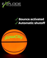 EXTREME NIGHTIME BUNDLE (Hoop, LED Backboard lights, LED Rim lights, Glow in the dark Basketball, Glow in the dark net)
