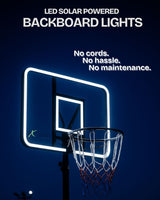 EXTREME NIGHTIME BUNDLE (Hoop, LED Backboard lights, LED Rim lights, Glow in the dark Basketball, Glow in the dark net)